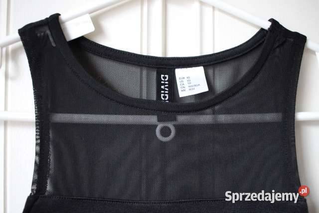 czarny top hm xs 34 siatka siateczka bluzka Toruń