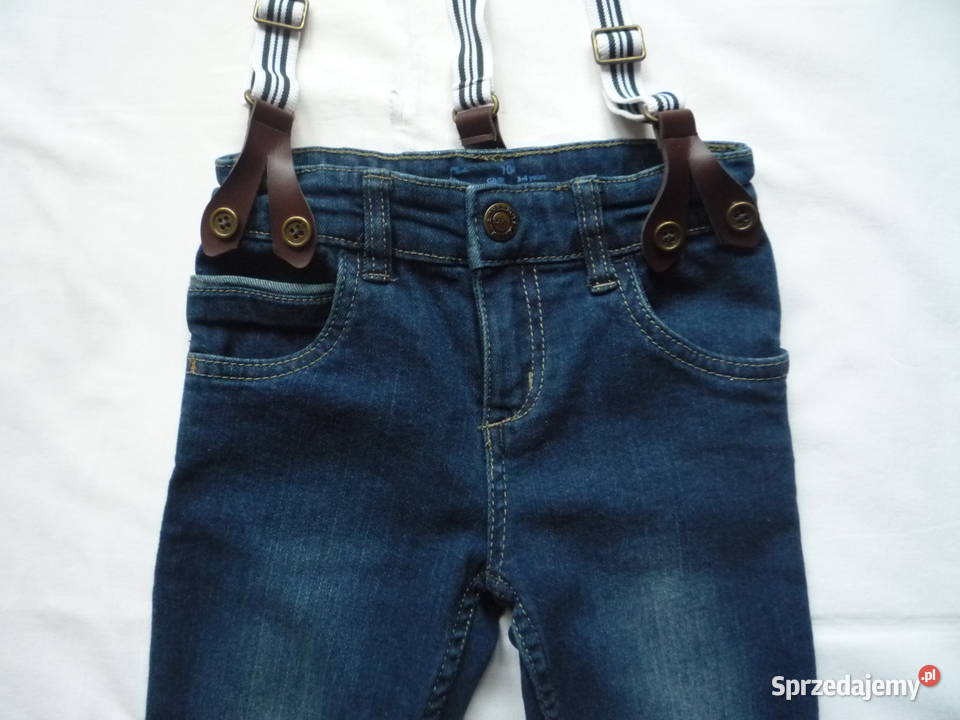 Lupilu r 104 Spodnie jeansy z szelkami Nowe Szczecin