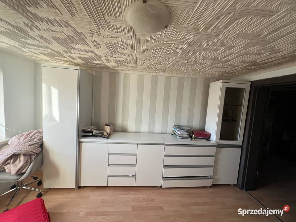 Komplet białych mebli do pokojusalonu tanio Bydgoszcz