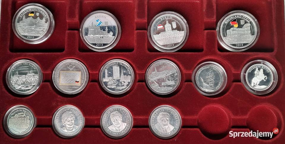 Zestaw Numizmatów I 14 sztuk śląskie Gliwice