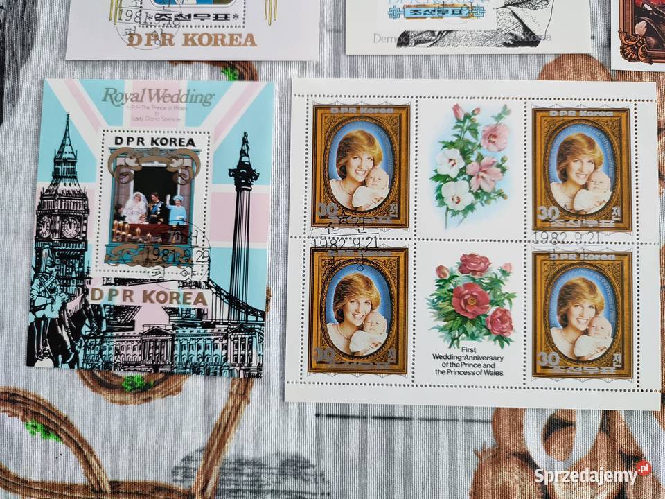 zestaw 2 znaczków księżna Diana Myszków