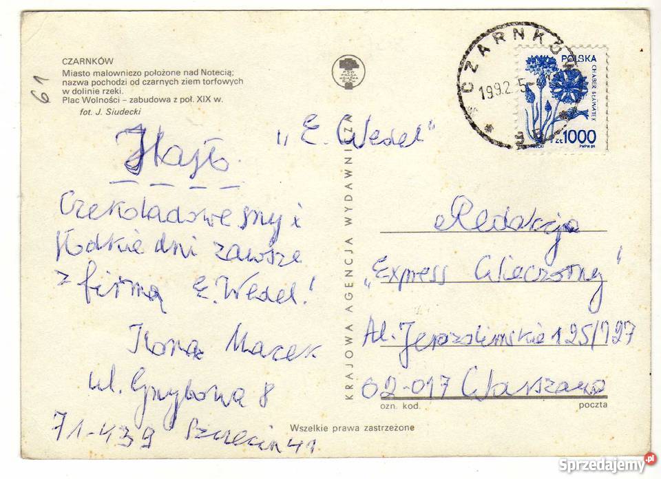 CZARNKÓW POCZTÓWKA Krynki sprzedam