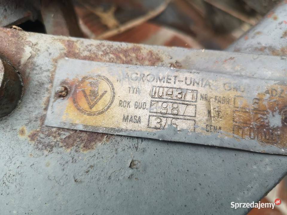 Pług Podorywkowy 7 Skibowy Unia Grudziądz nieuszkodzony Swarzędz