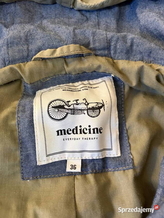 Kurtka parka zielna jesień wiosna khaki jeans sprzedam