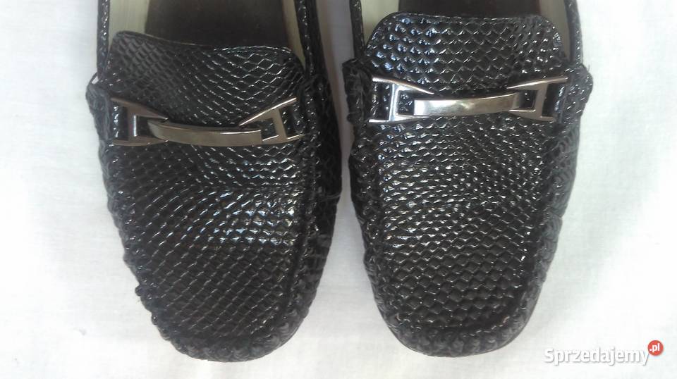 Buty czarne Mokasyny damskie r 375 stan skóra ekologiczna Białystok
