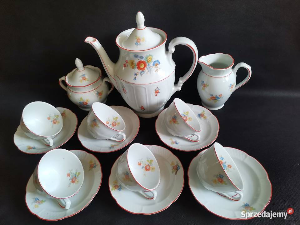 Stary przedwojenny serwis kawowy porcelana