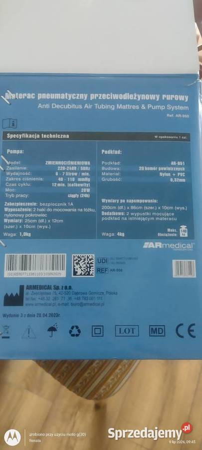 Materac przeciwodleżynowy