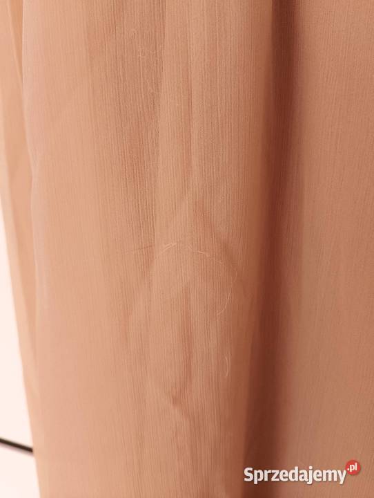 Sukienka maxi szyfonowa brudny róż beżowa na sprzedam