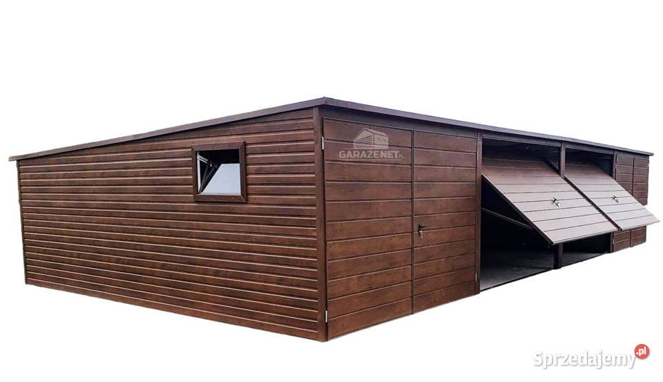 GARAŻ BLASZANY 12M X 5M POZIOM SPAD TYŁ 4X BRAMA sprzedam