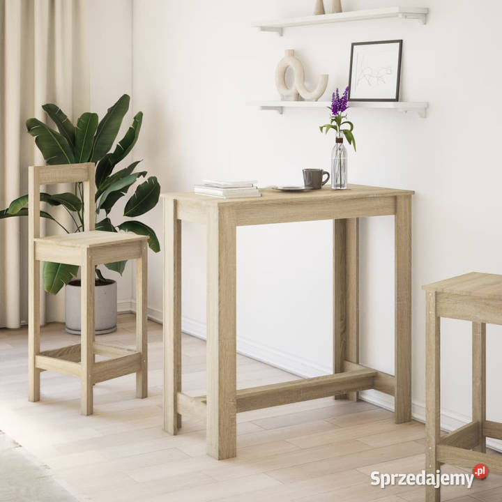 Stolik barowy dąb sonoma 102x50x1035 WM854411 Warszawa
