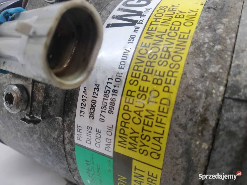 SPRĘŻARKA KLIMATYZACJI 13124740 14 16V Opel Rok produkcji 2005