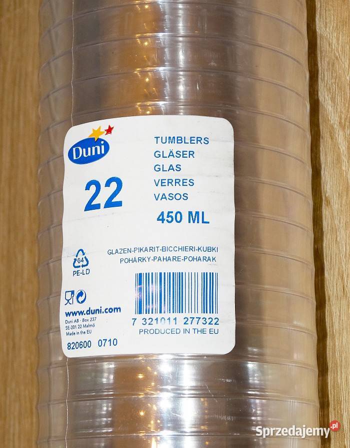 Kubki szklanki kufle plastikowe twarde PELD DUNI śląskie Gliwice sprzedam