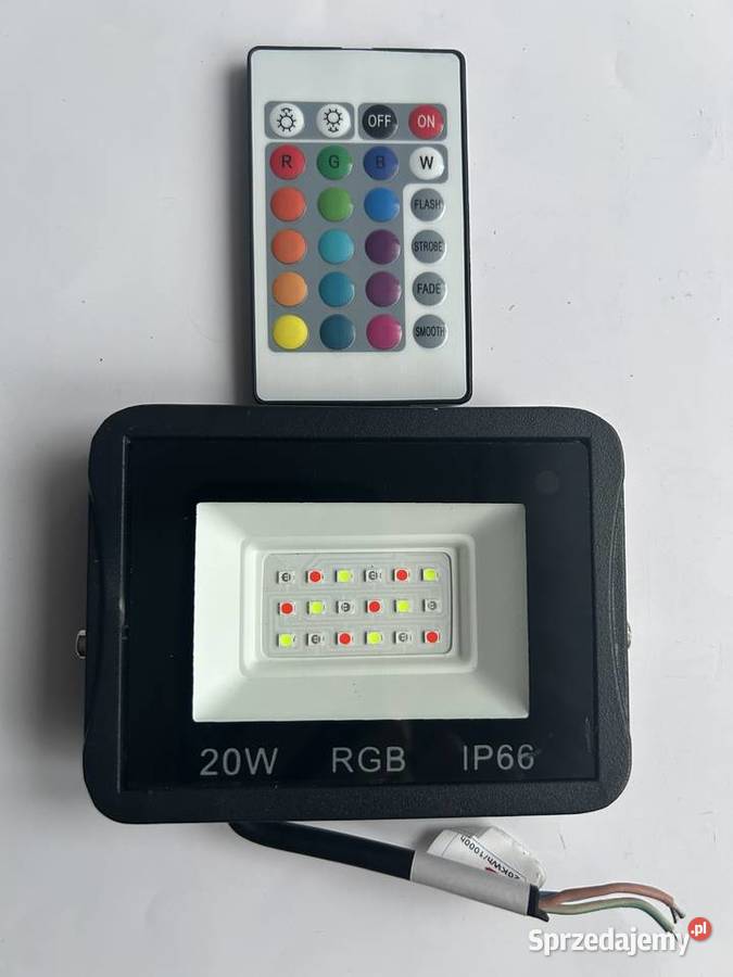 Reflektor RGB 20W pilot mazowieckie Sochaczew