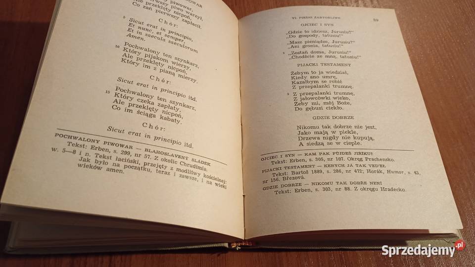 Czeska i słowacka pieśń ludowa wybór przeł Anna Podręczniki Gdańsk