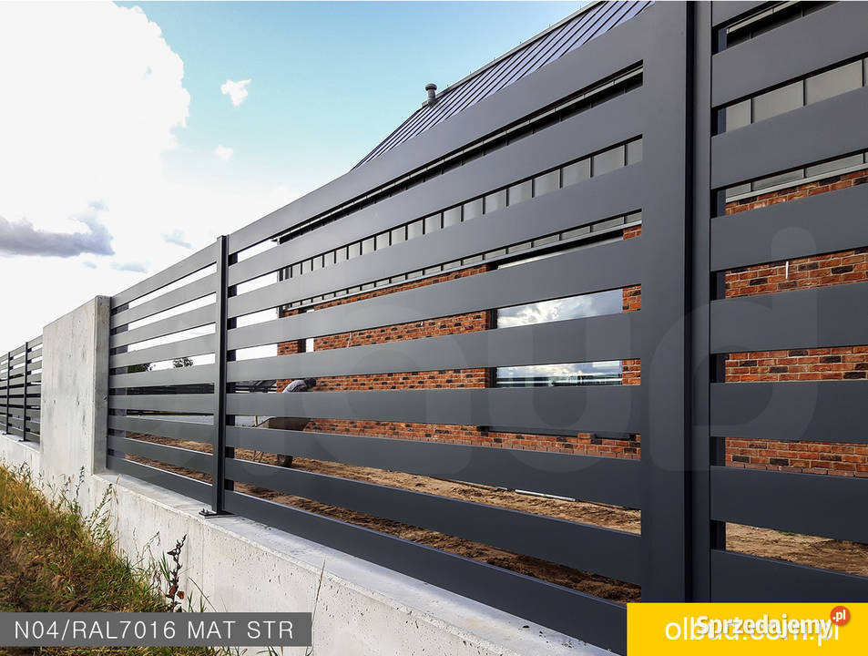 Ogrodzenie poziome nowoczesne grafit N04 ALFEN Sopot sprzedam