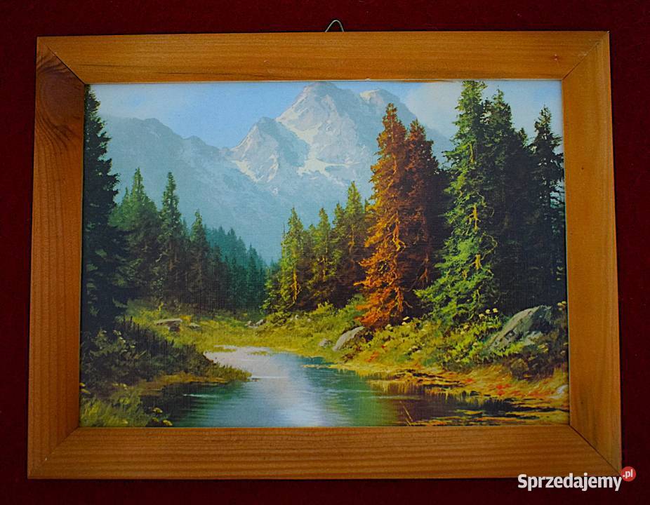 Pejzaż Alpejski mała reprodukcja w drewnianej kujawsko-pomorskie Chełmno
