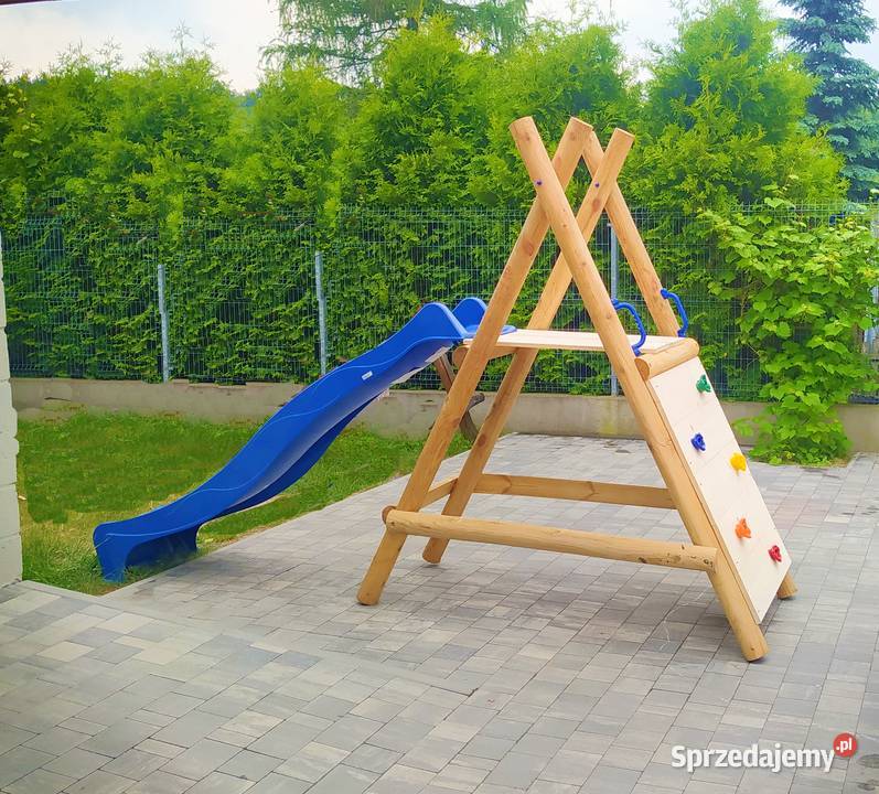 Plac Zabaw do Ogrodu DWUSTRONNA WYSOKA Ścianka Drewno  Wrocław