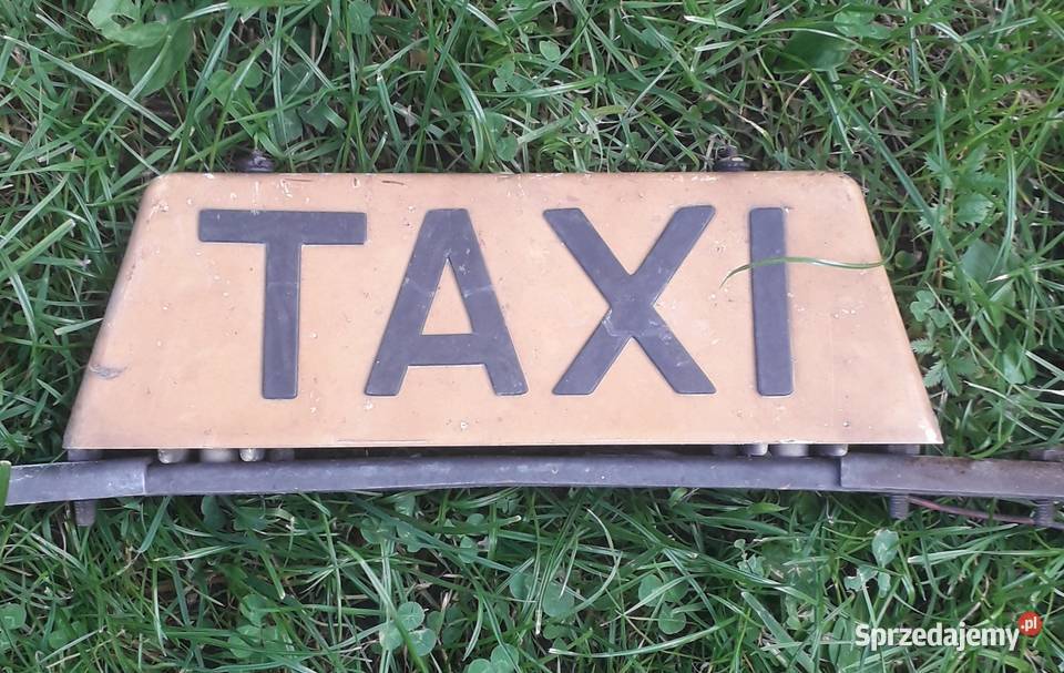 stary emblemat kogut TAXI z PRLu poprzeczka Warszawa