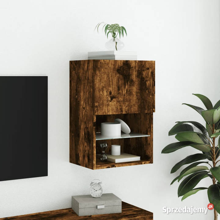 Szafka TV z LED przydymiony dąb 405x30x60 mazowieckie