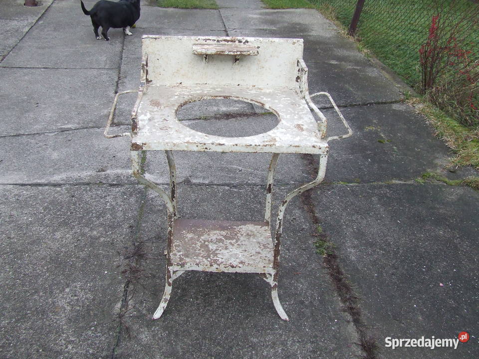 STARA MIĘDZYWOJENNA TOALETKA UMYWALKA METALOWA 4 Nowy Sącz