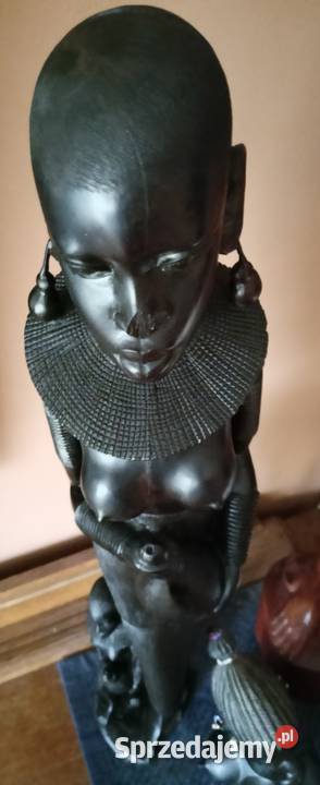 Rzeźba kobieta murzynka heban