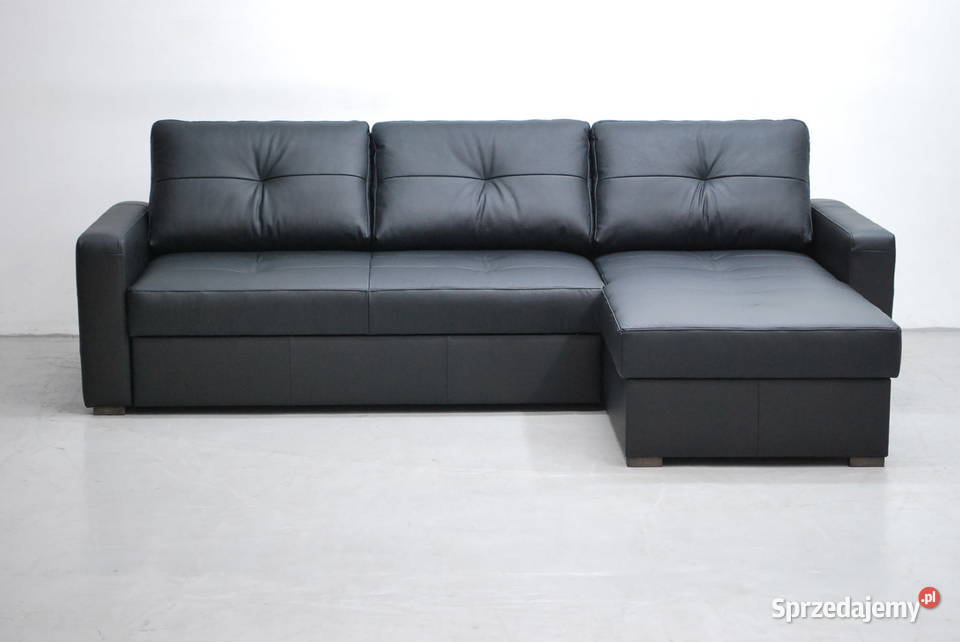 PFO czarny SKÓRA NATURALNA NAROŻNIK Z Poznań