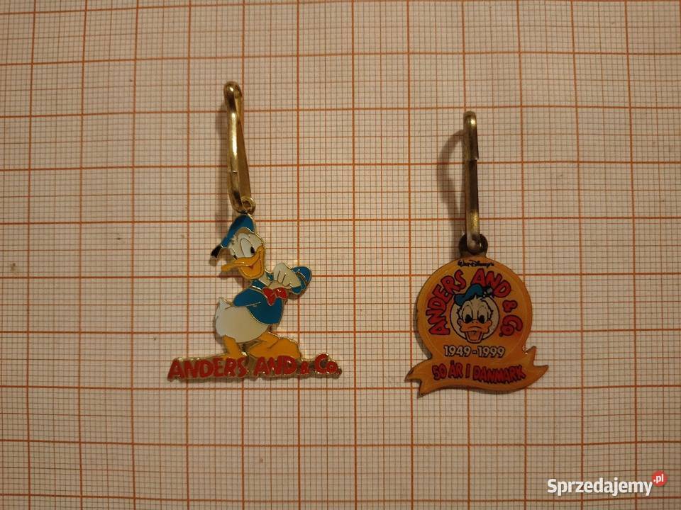 Kaczor Donald dwie reklamowe zawieszki Disney Kościan