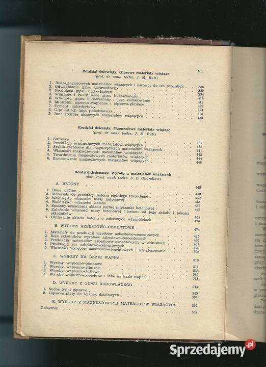 TECHNOLOGIA MATERIAŁÓW WIĄŻĄCYCH 1957 technika