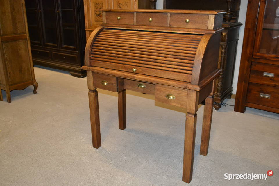 sekretarzyk kolonialny walcowa roleta tek Antyki Będzin