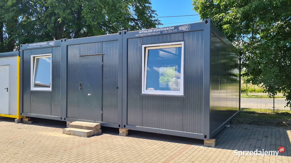 ZESTAW KONTENEROWY BIUROWY 43m2 wym 605x720 Biuro Somianka-Parcele sprzedam