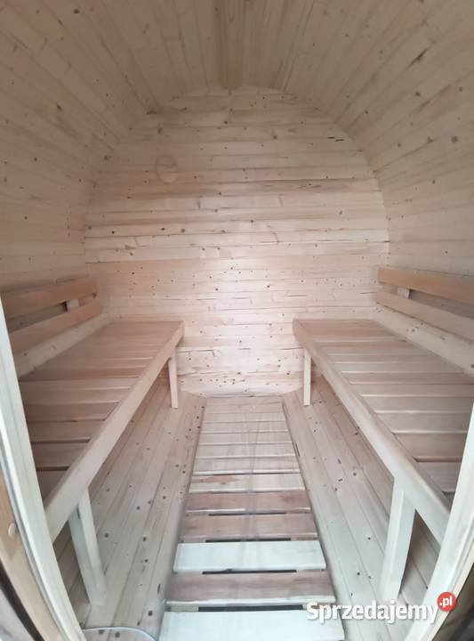 Sauna ogrodowa beczka dostępna ręki