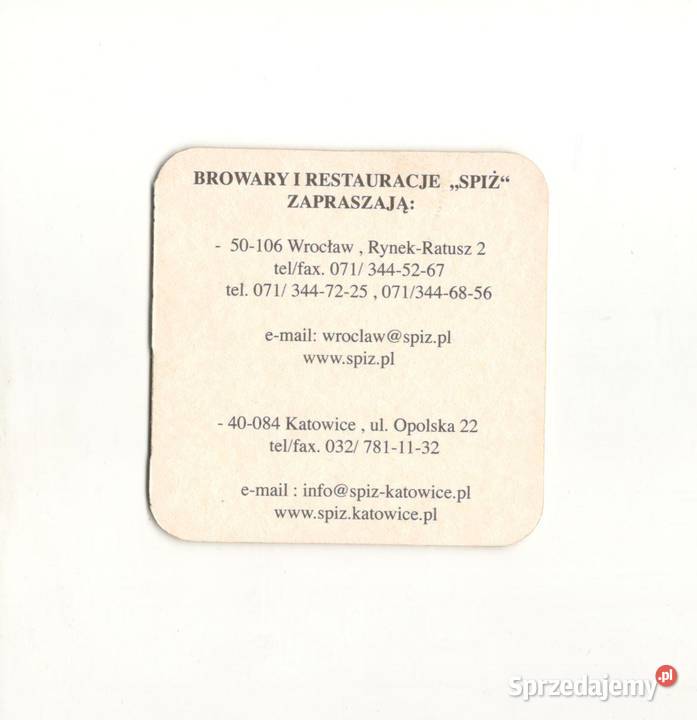 Spź podstawka do piwa 2 Gliwice