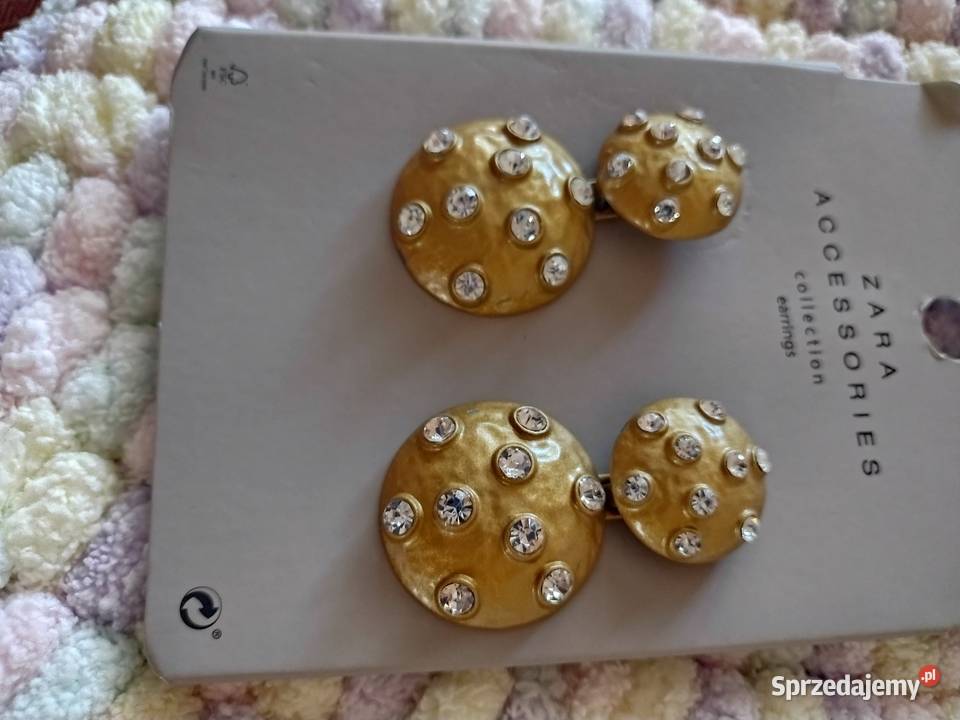 ZARA Bogato zdobione cyrkoniami Kolczyki małopolskie