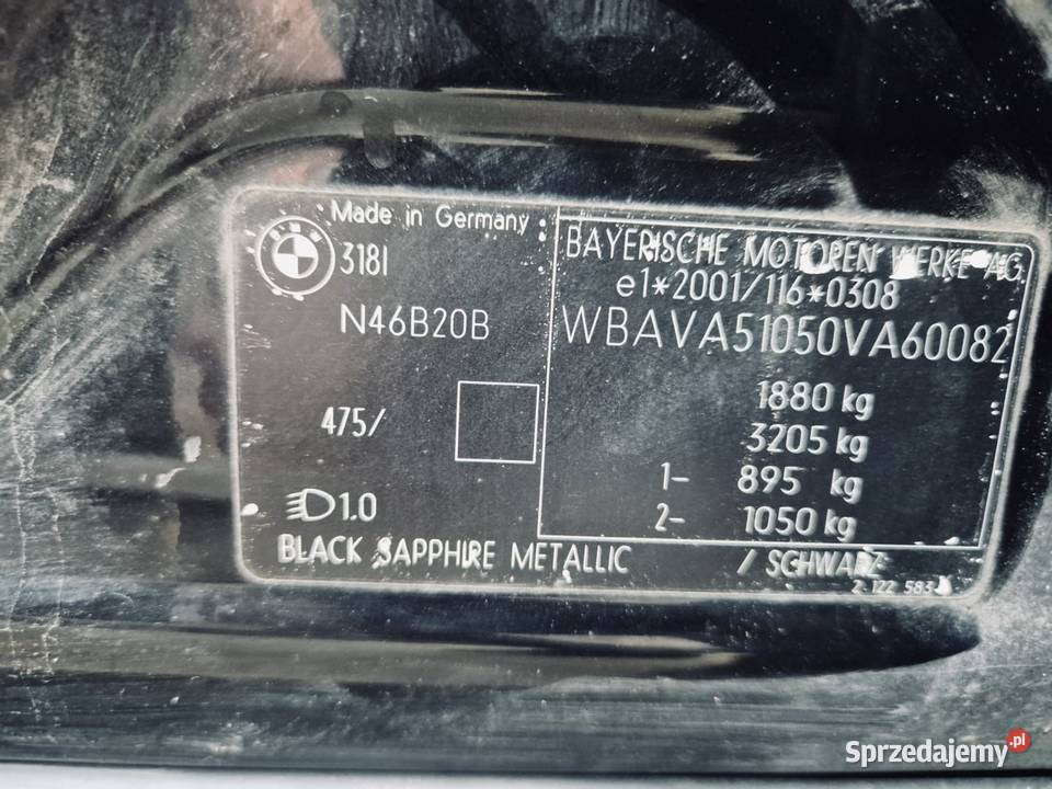 Bmw e90 318i N46B20B06 Uszkodzony silnik w kujawsko-pomorskie Izbica Kujawska
