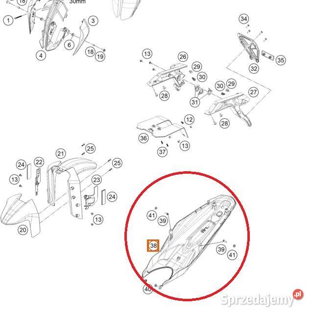 KTM Duke 790 2022 nadkole tylne C90708019000 Szczerbice sprzedam