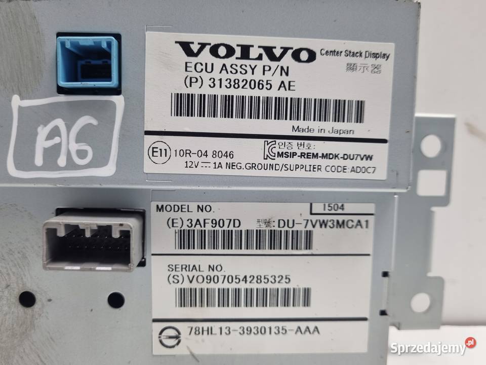 Volvo V60 I S60 II XC60 I EKRAN NAWIGACJI Nawigacje fabryczne Janów sprzedam
