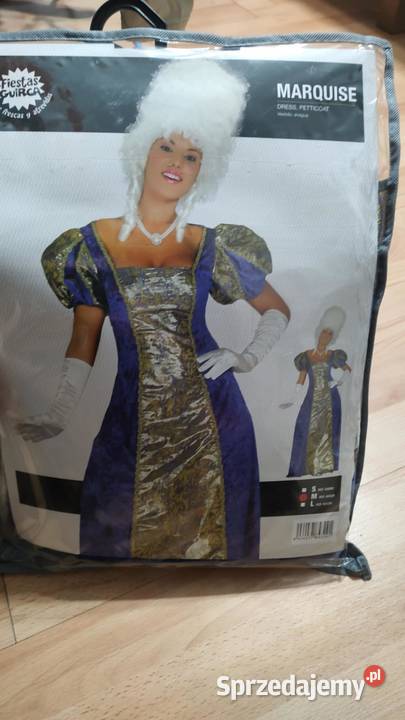 Strój dorosłych Barokowy Markiza niebieski Książ Wielkopolski