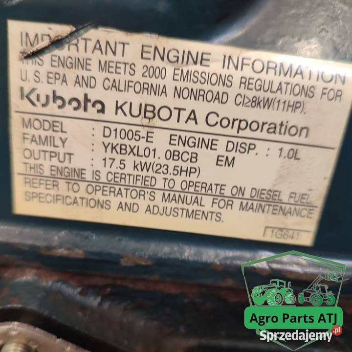 Silnik KUBOTA D1005E Bobcat 463