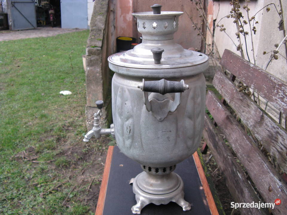 samowar na węgiel drzewny nowy mosiężny Antykwariat
