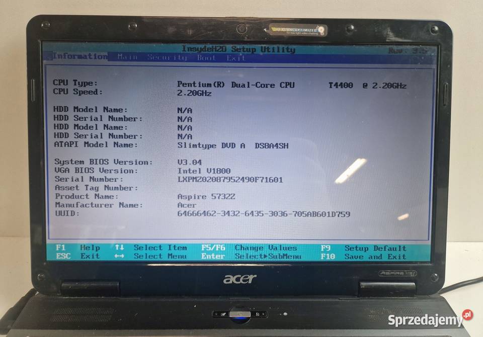 Acer Aspire 5732Z Warszawa