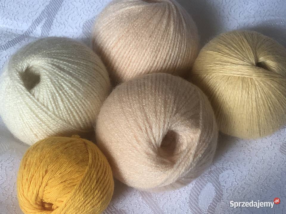 wełna włóczka wyprzedaż resztki waga 120 170 Zegrze
