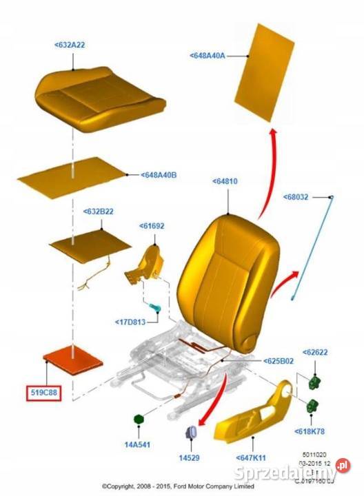 PIANKA GĄBKA FOTELA FORD FIESTA 0812 sprzedam