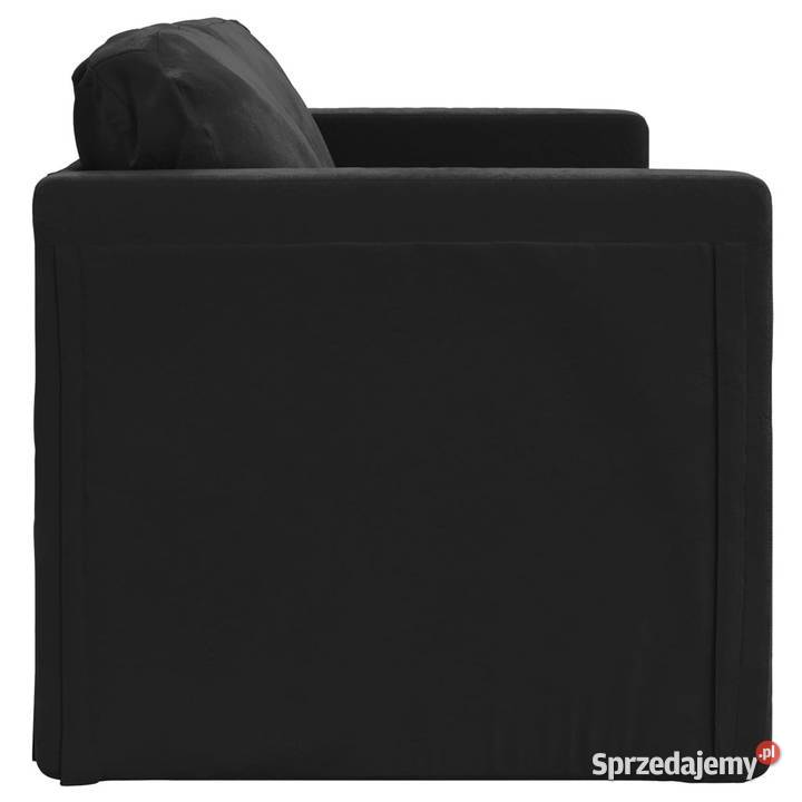 Sofa podłogowa 2w1 czarna 122x204x55 aksamit