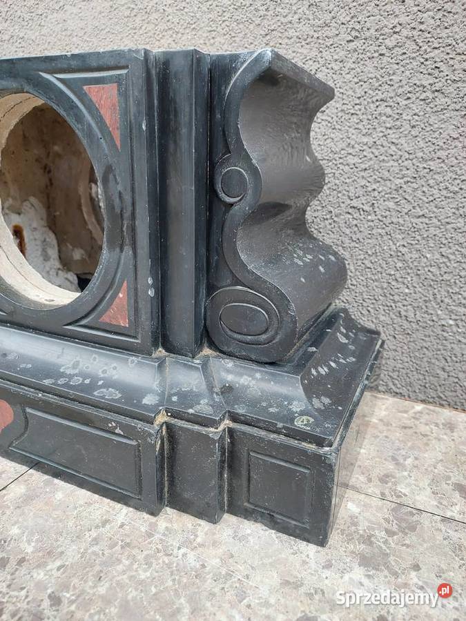 S113 Obudowa marmur starego zegara kominkowego Antyki pomorskie Tczew