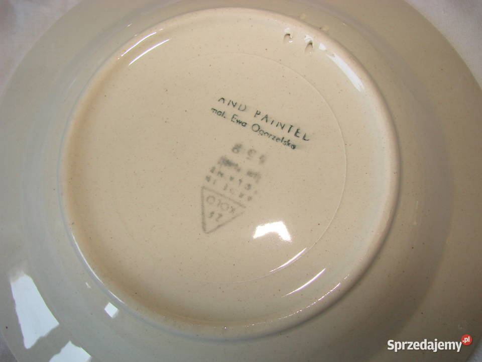 Koło fajansowy talerz PRL Pozostałe pomorskie