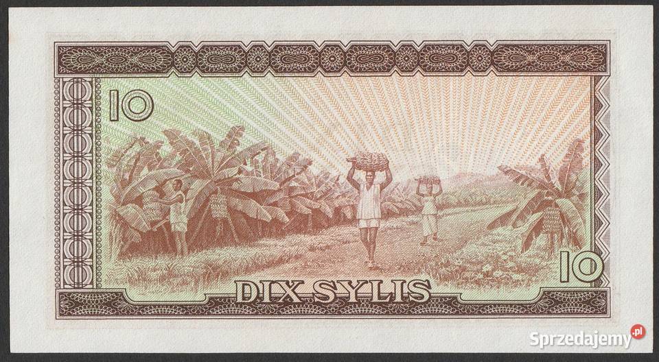 Gwinea 10 sylis 1971 stan bankowy UNC Łódź