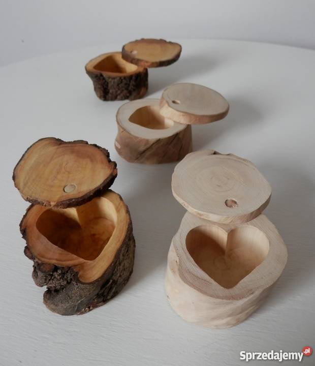 Okolicznościowe pudełeczka drewniane ręcznie Szczecinek