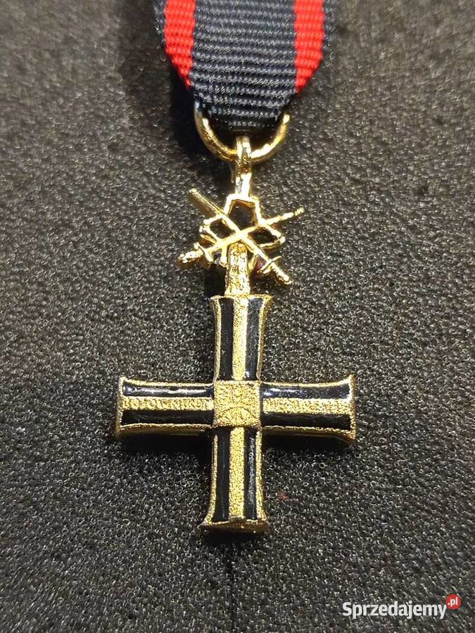 Krzyż Niepodległości z mieczami miniaturka Poznań