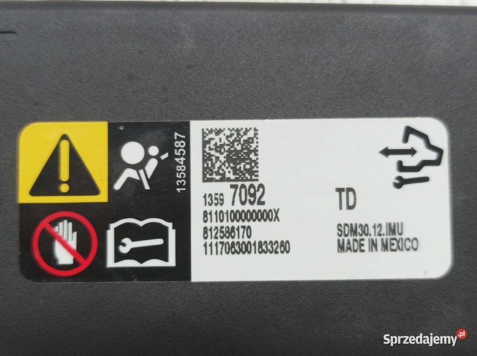 SENSOR AIRBAG 13597092 Opel Corsa V 2014 E