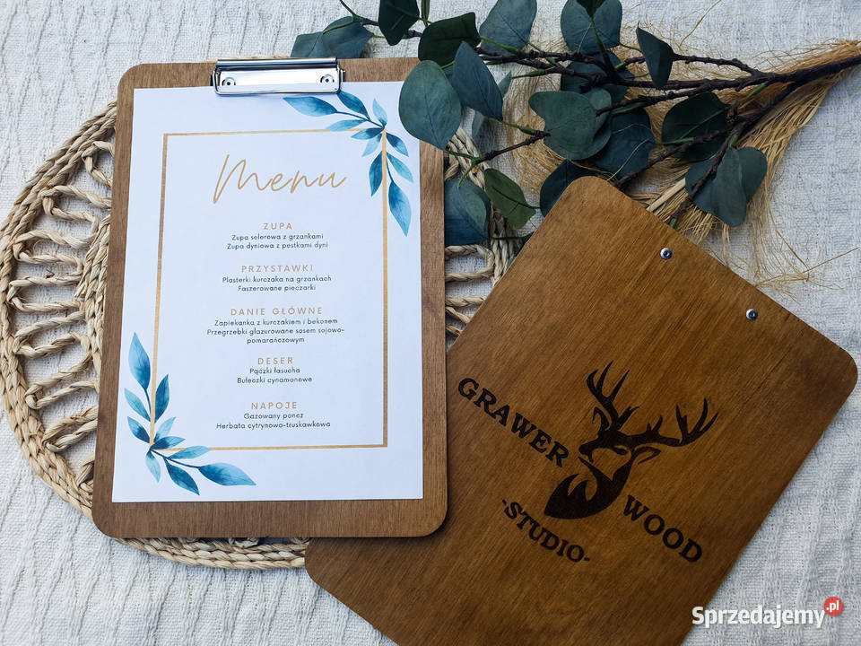 Drewniana Podkładka pod Menu Clip board Gliwice